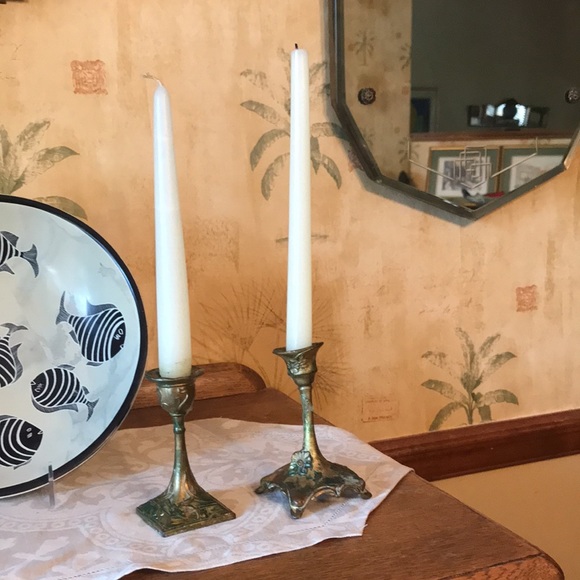 ART NOUVEAU CANDLE HOLDERS - Picture 6 of 16